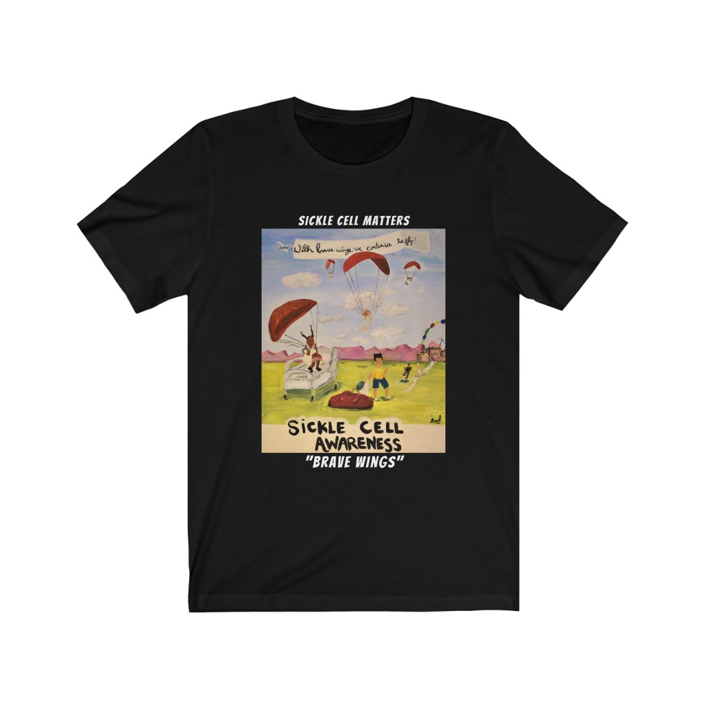The Sickle Cell Warrior 2021 Special Edition T-shirts: Brave Wings (Unisex Jersey Short Sleeve Tee)