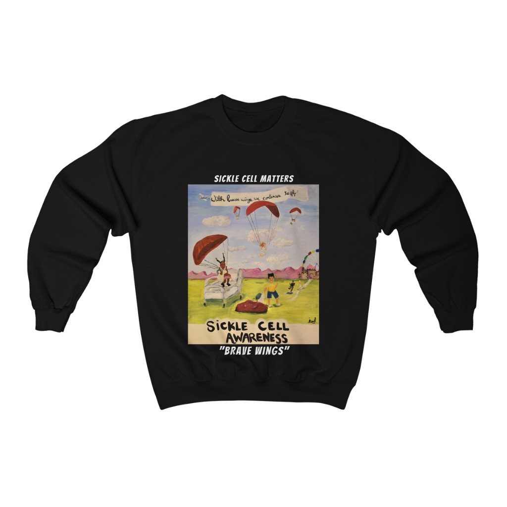 The Sickle Cell Warrior 2021 Special Edition: Brave Wings (Unisex Heavy Blend™ Crewneck Sweatshirt)