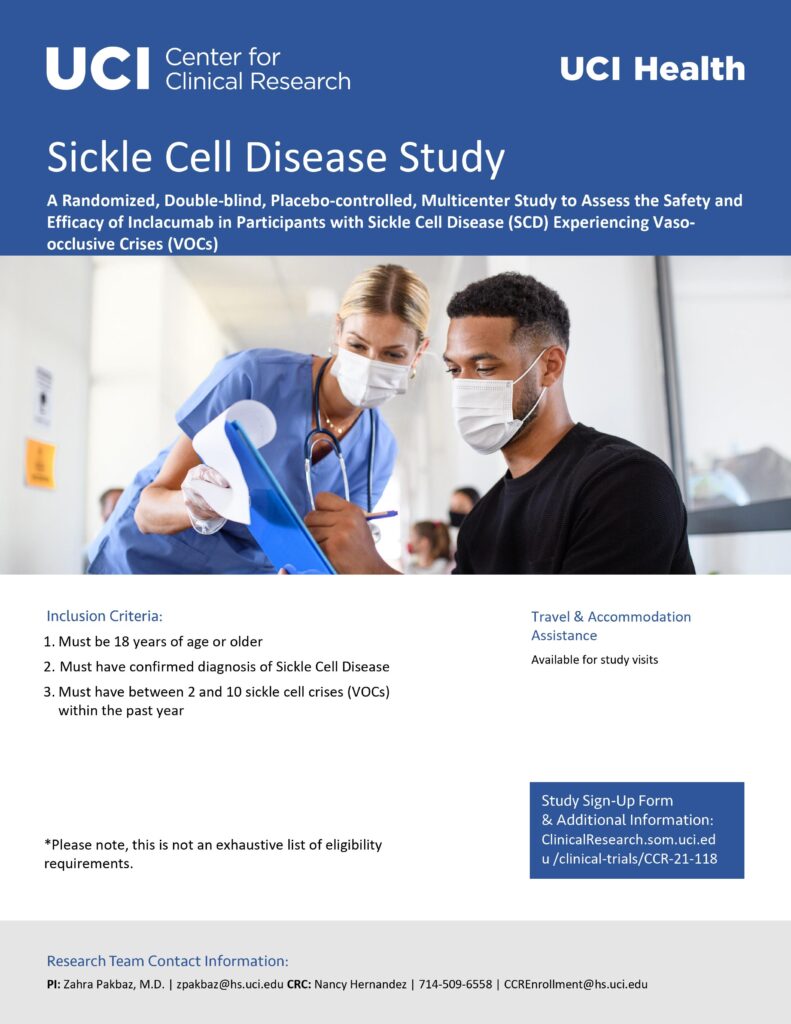 UCI-Center-for-Clinical-Research Sickle cell disease study image