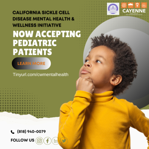 Mental Health Counseling is available for people living with sickle cell disease in CA.